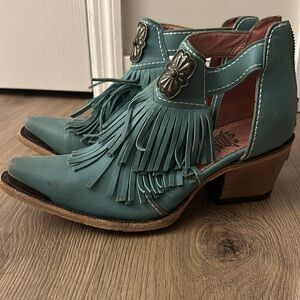 Lane Turquoise Cowboy Boots
